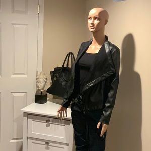 Black faux leather jacket
